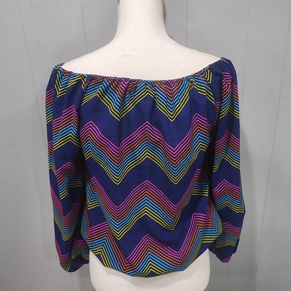 Macbeth Collection rainbow top navy, Size XSmall - Picture 3 of 7